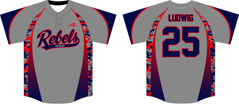 Ashburn Rebels Custom Baseball Jersey Design #3