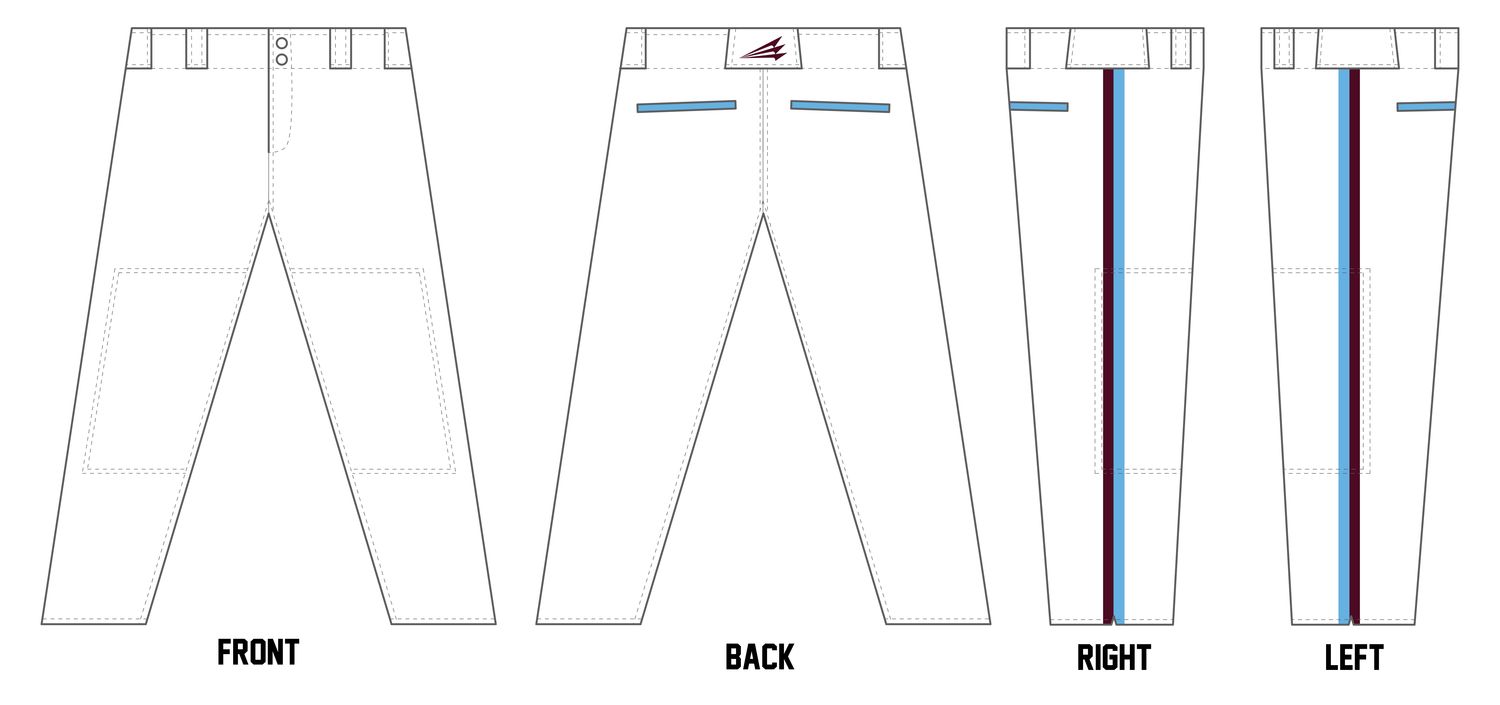 Garden City Bandits Custom Athletic Cut Baseball Pant #BP3