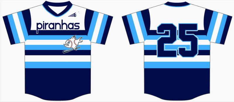 Piranhas Custom NanoDri Baseball Jersey #19