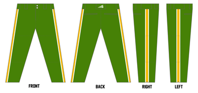Richmond Rockies Custom Athletic Cut Baseball Pants #BP1B