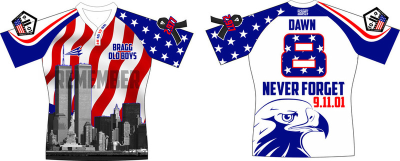 Bragg Old Boys Custom 9/11 Rugby Game Jersey #1