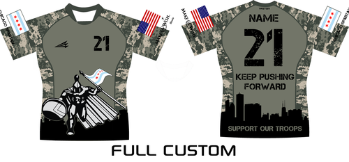 Chicago Spartan Support Our Troops Jersey Design #2