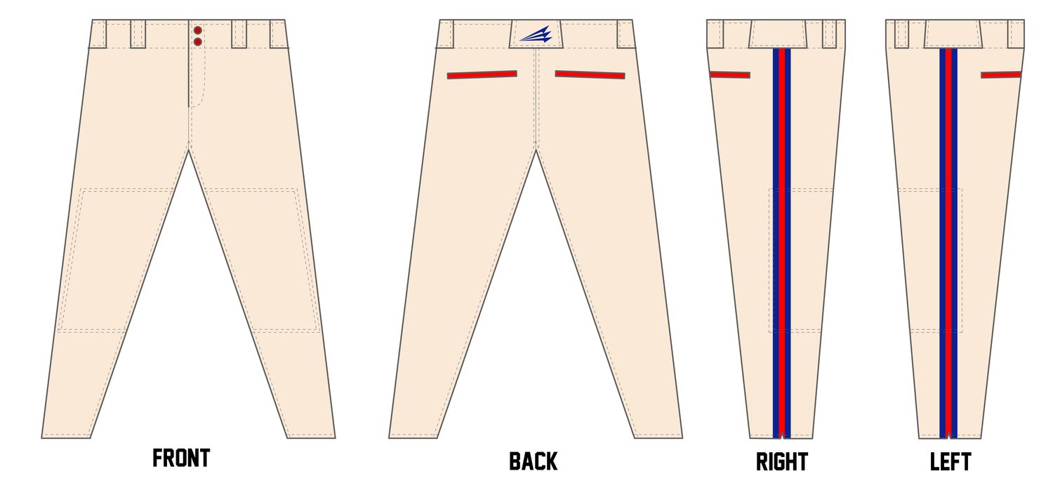 KC Cubs Custom Athletic Cut Baseball Pant #BP10