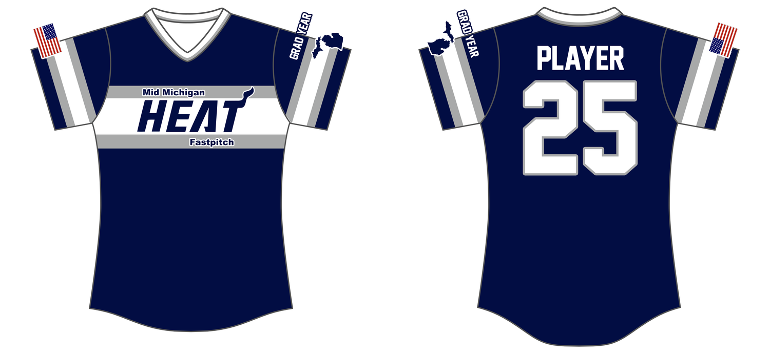 Mid Michigan Heat Custom HexaFlex Softball Jersey #J1E