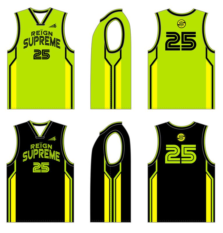 Indiana Reign Supreme Custom Reversible HexaFlex Basketball Jersey #J2, J2B
