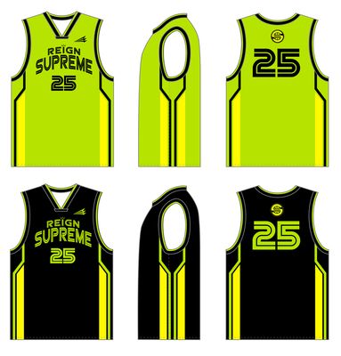 Indiana Reign Supreme Custom Reversible HexaFlex Basketball Jersey #J2, J2B