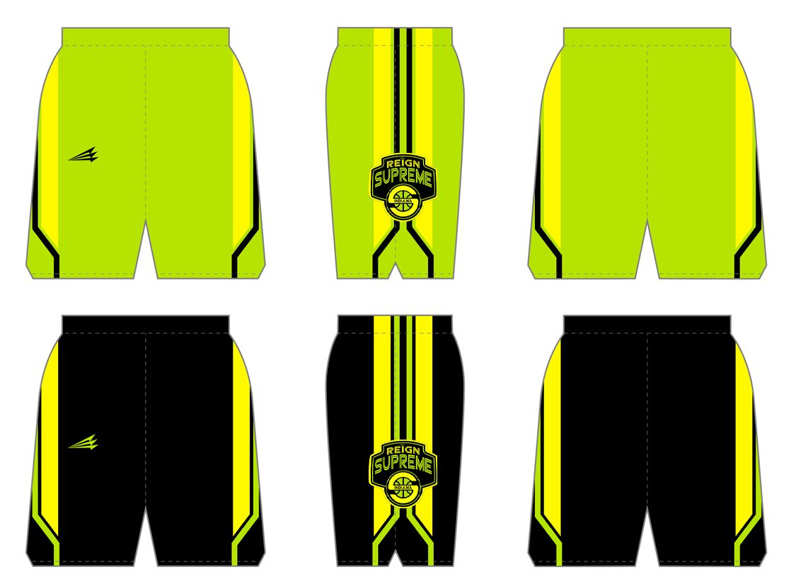 Indiana Reign Supreme Custom Reversible HexaFlex Basketball Shorts #BS2, BS2B