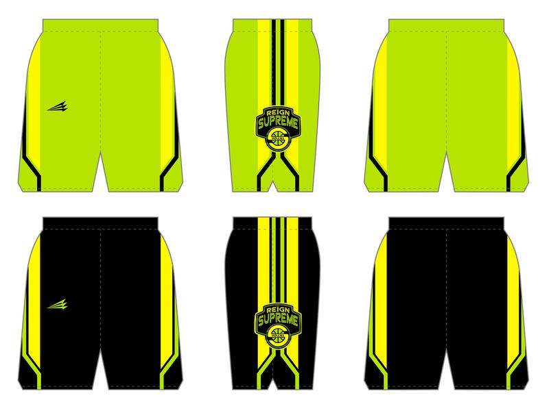 Indiana Reign Supreme Custom Reversible HexaFlex Basketball Shorts #BS2, BS2B