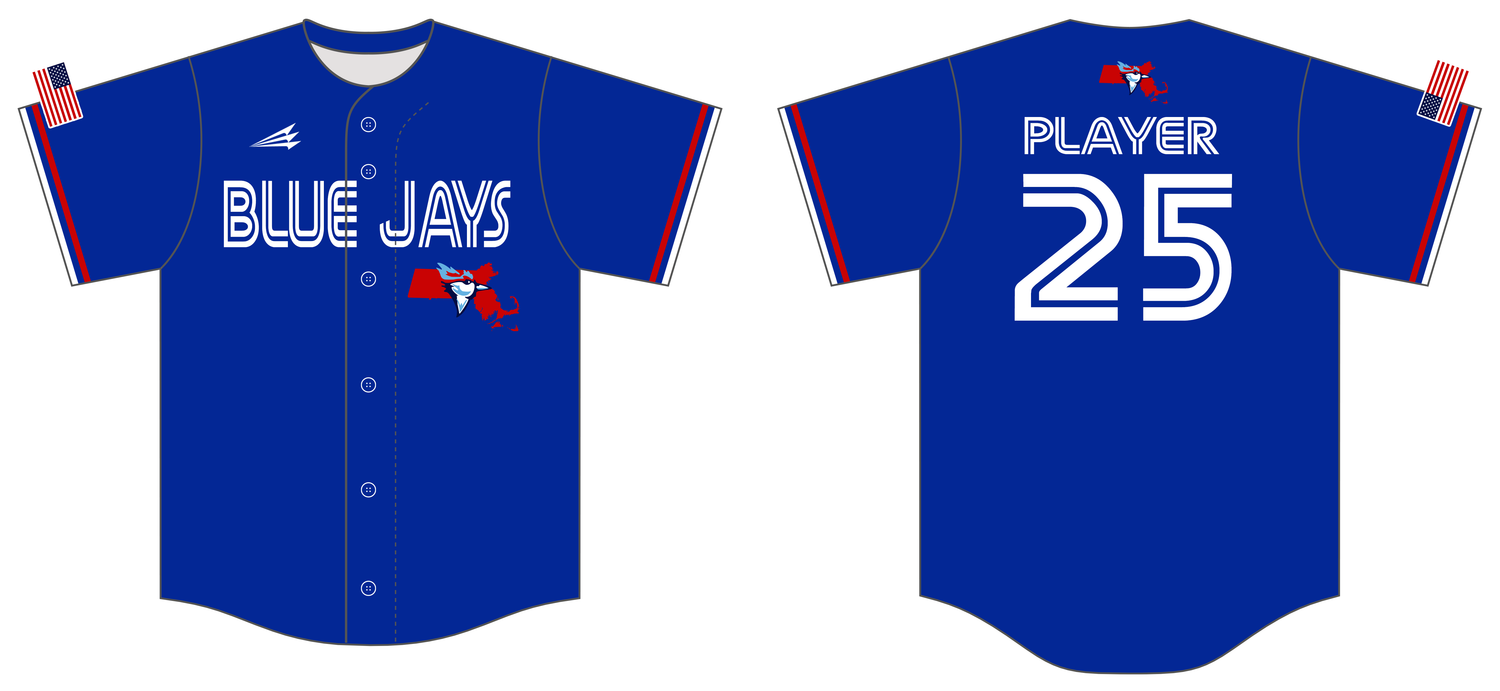 Massachusetts Blue Jays Custom NanoDri Baseball Jersey #J1D