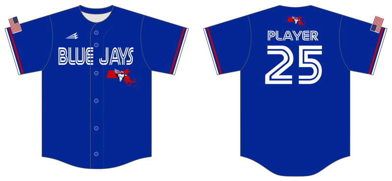 Massachusetts Blue Jays Custom NanoDri Baseball Jersey #J1D