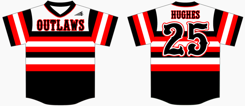 Outlaws (Hughes) Custom Baseball Jersey Design #1C