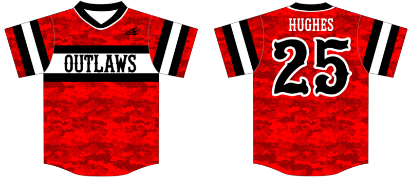 Outlaws (Hughes) Custom Baseball Jersey Design #4C