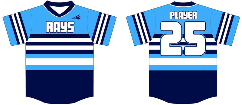 Germantown Rays Custom Baseball Jersey #2
