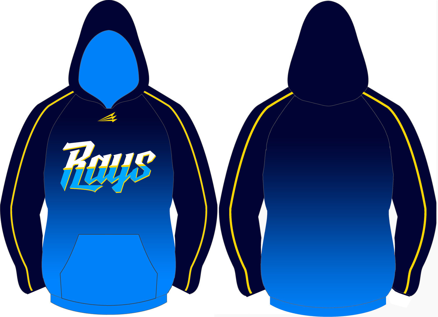 Germantown Rays Baseball Vulcan Hoodie VH1