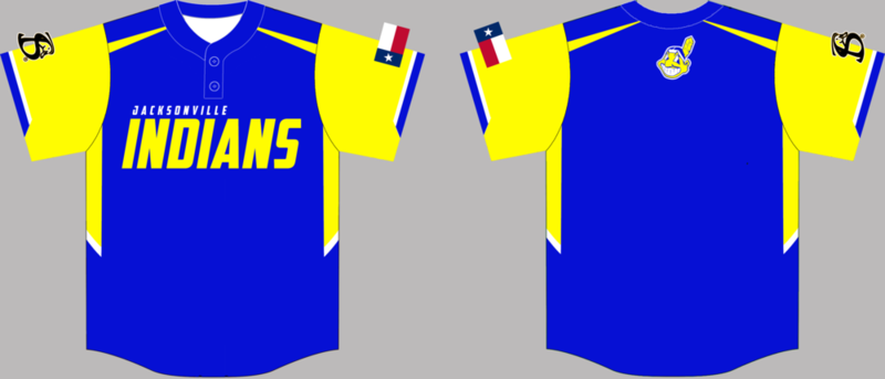 Jacksonville Indians Custom Baseball Jersey 3