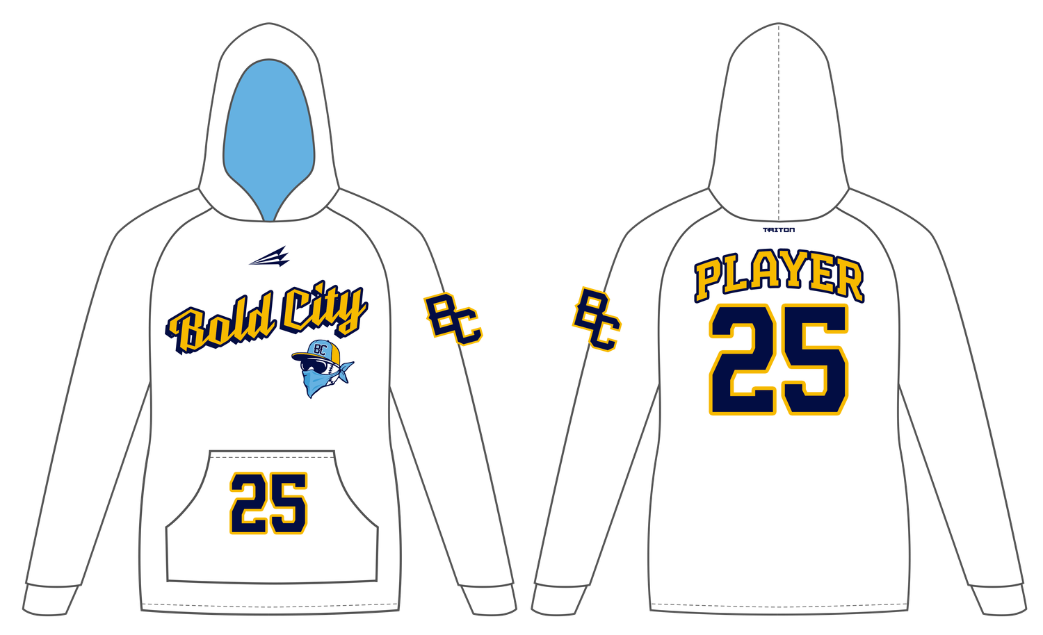 Bold City Bandits Custom Vulcan Hoodie #VH4B