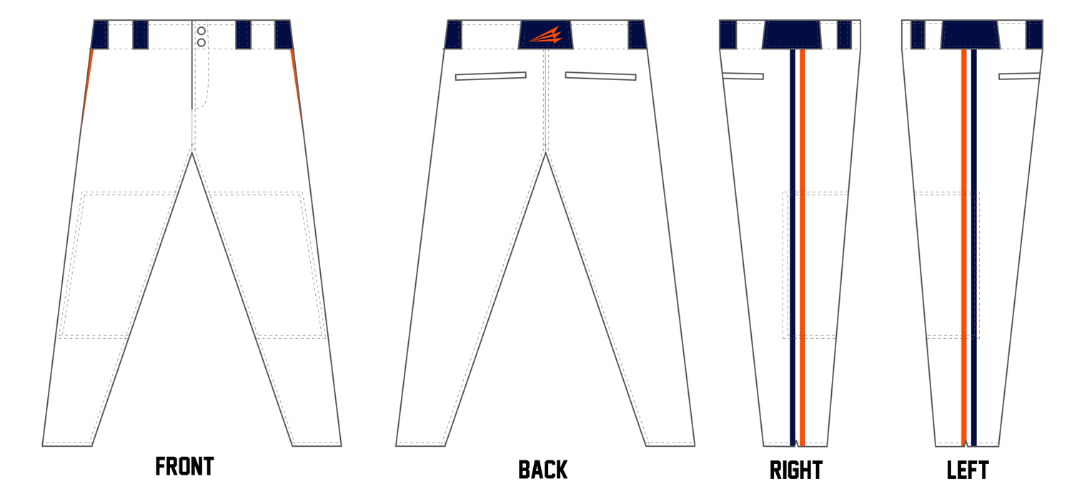 TYA Tigers Custom Athletic Baseball Pant #BP2B