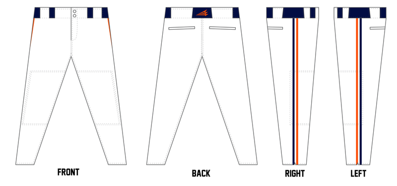 TYA Tigers Custom Athletic Baseball Pant #BP2B