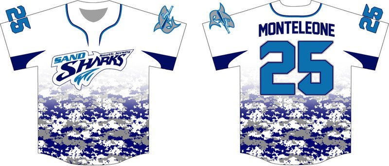 South Jersey Sand Sharks 2017 Baseball Jersey #8