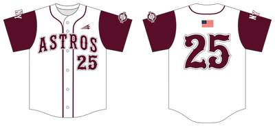 NY Astros Custom HexaFlex Baseball Jersey #J3b