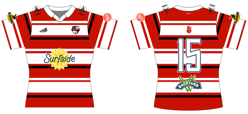 Columbus Castaways Custom V-Neck Polo QuadFlex Rugby Jersey #J6c
