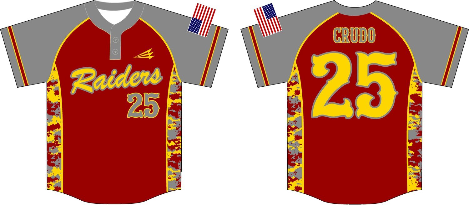 Colonie Raiders Custom Baseball Jersey #2B