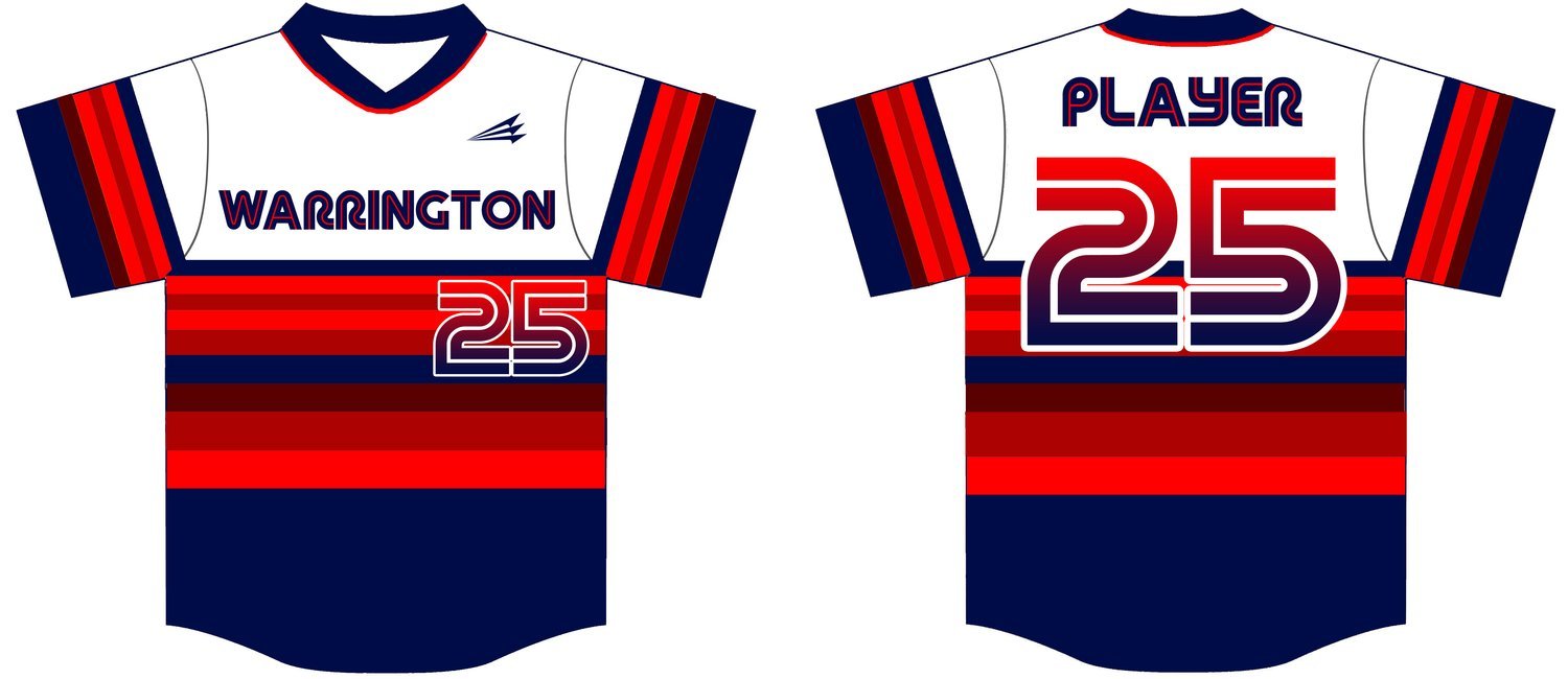 Warrington Youth Custom Baseball Jersey #4B