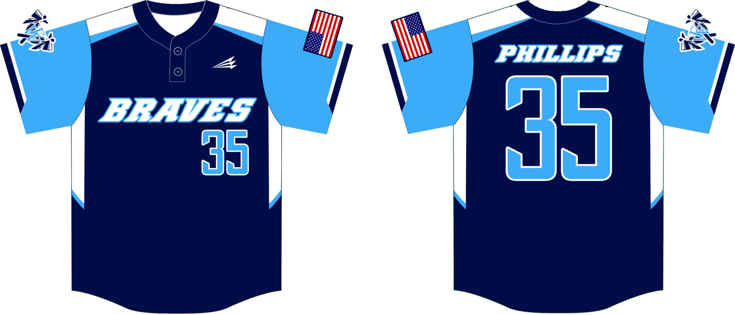 EWA Braves Custom Baseball Jersey Design #1C