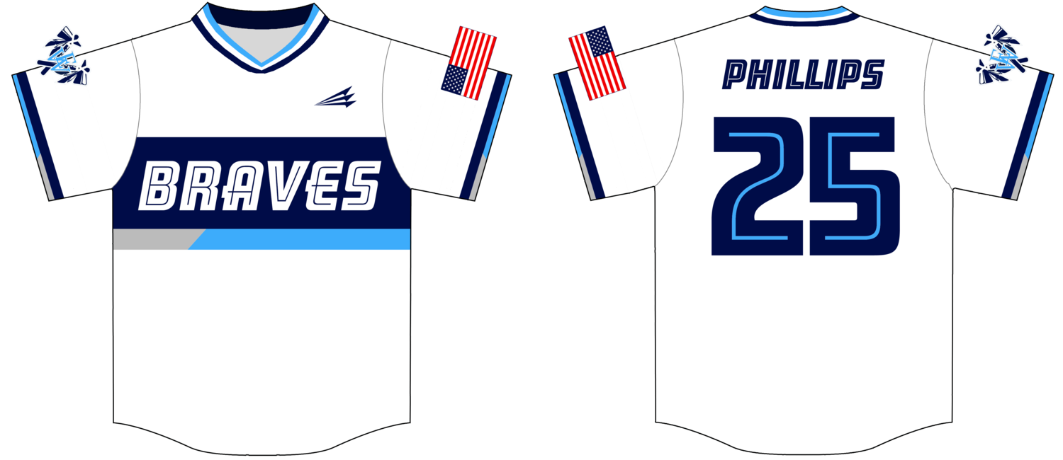 EWA Braves Custom Baseball Jersey Design #4A