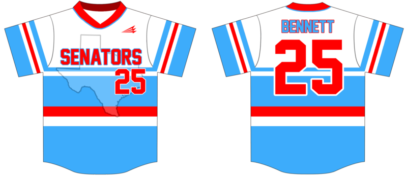 Senators (Bennett) Custom Baseball Jersey Design #2B