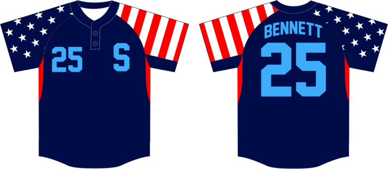 Senators (Bennett) Custom Baseball Jersey Design #3C