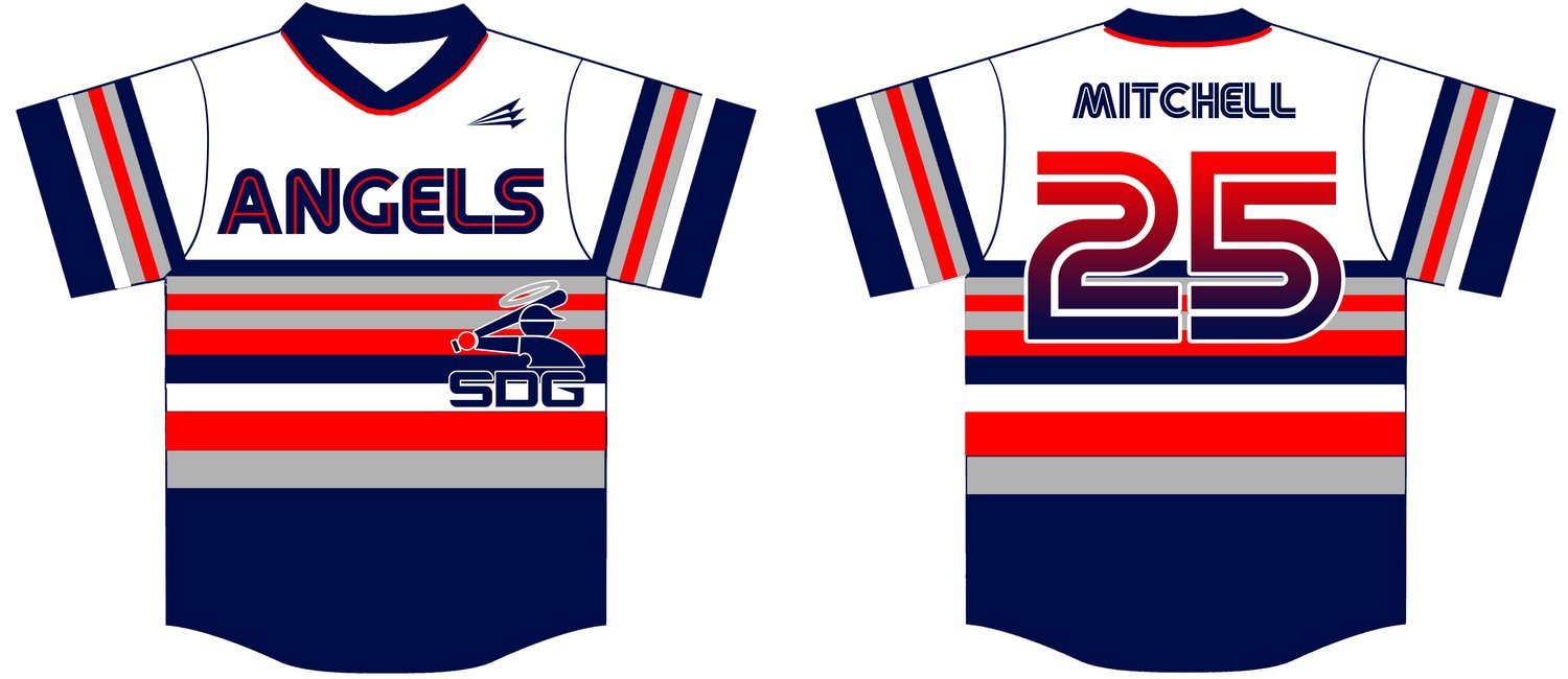 SDG Angels Custom Baseball Jersey #8