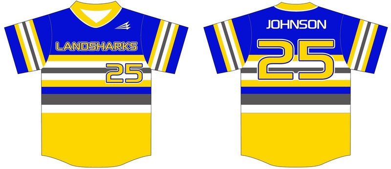 Landsharks Baseball Custom Baseball Jersey #1