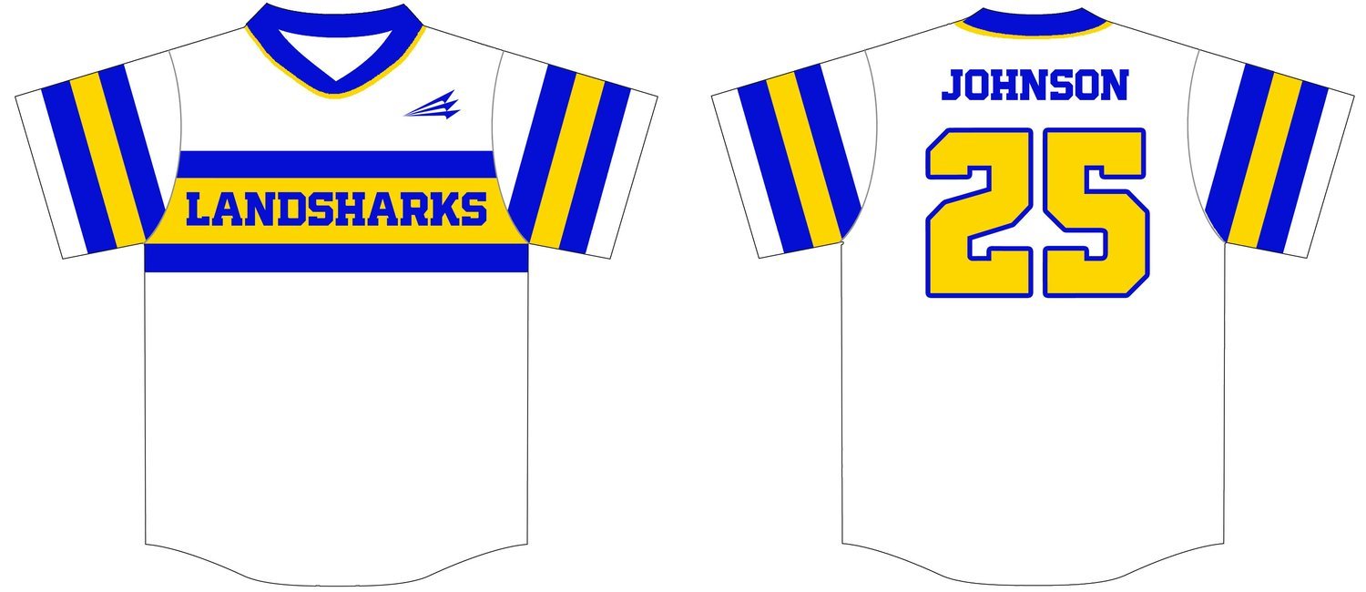 Landsharks Baseball Custom Baseball Jersey #2