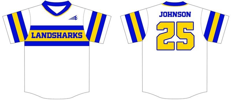 Landsharks Baseball Custom Baseball Jersey #2