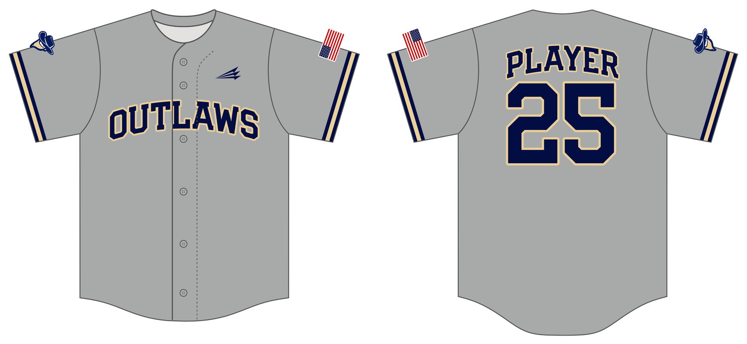 Bison Outlaws Custom NanoDri Baseball Jersey #J3B