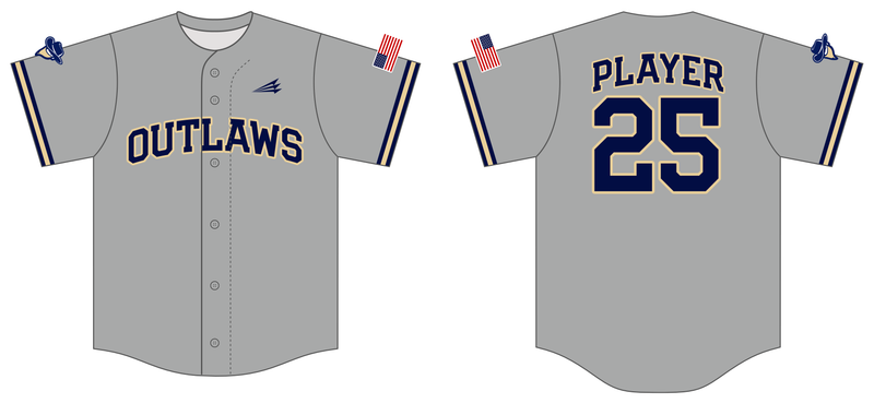 Bison Outlaws Custom NanoDri Baseball Jersey #J3B