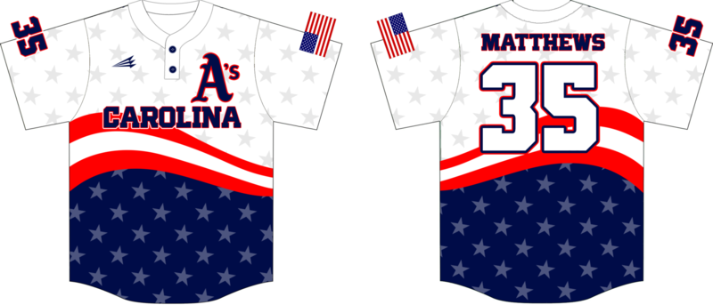 Carolina A&#39;s Custom Baseball Jersey Design #3