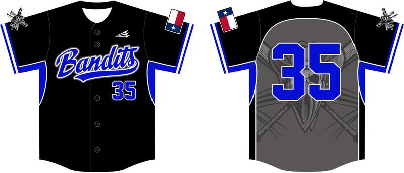 Burleson Bandits Custom Baseball Jersey Design #4d