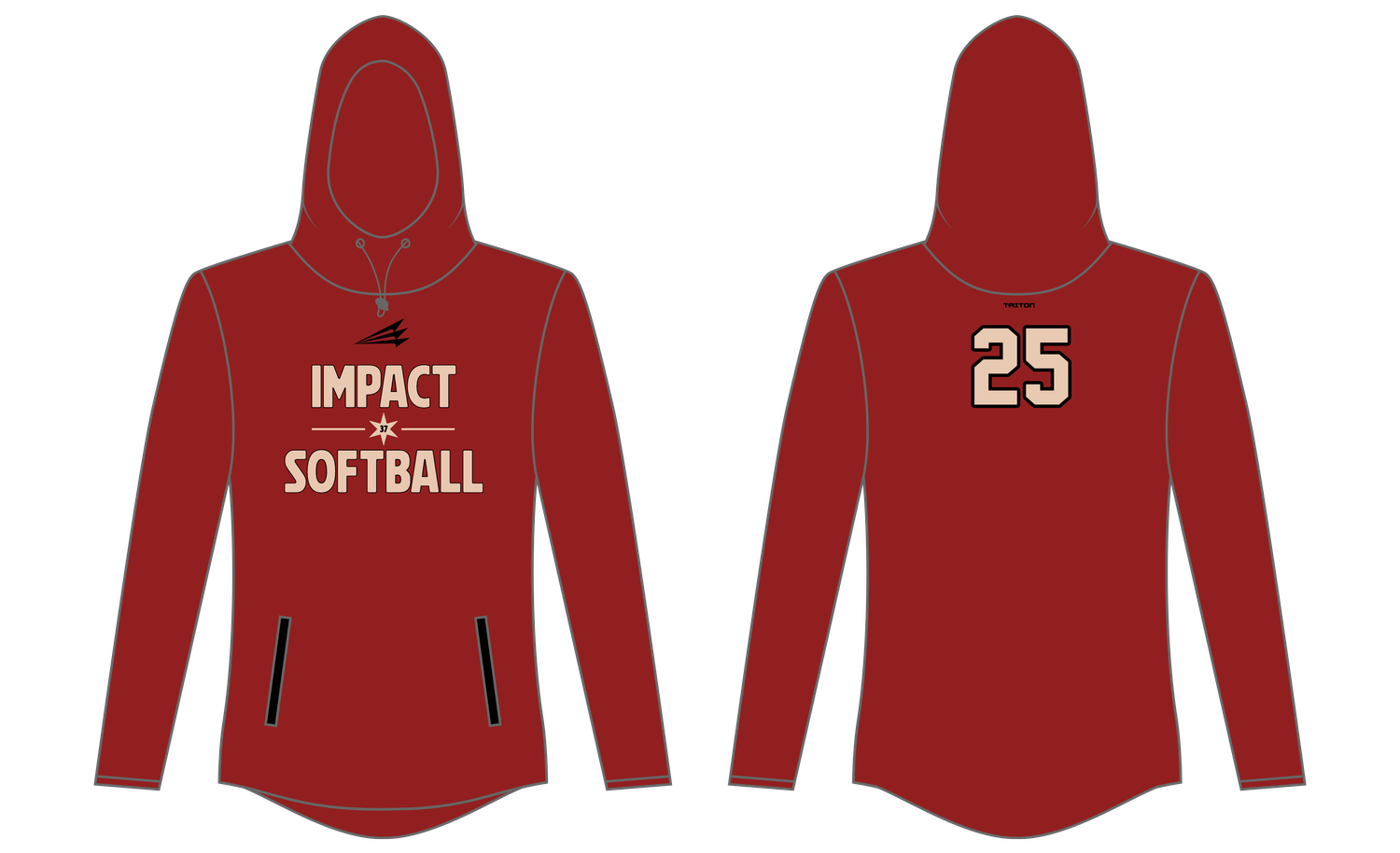 Impact Softball (Giangrand) Custom QuadFlex Hoodie #QF1B