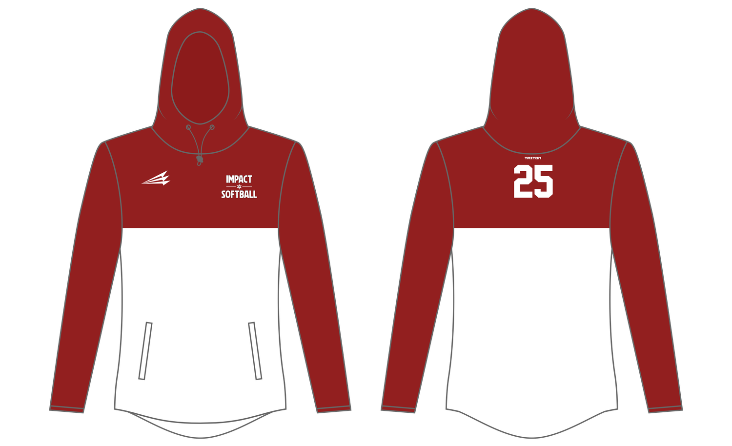 Impact Softball (Giangrand) Custom QuadFlex Hoodie #QF2B