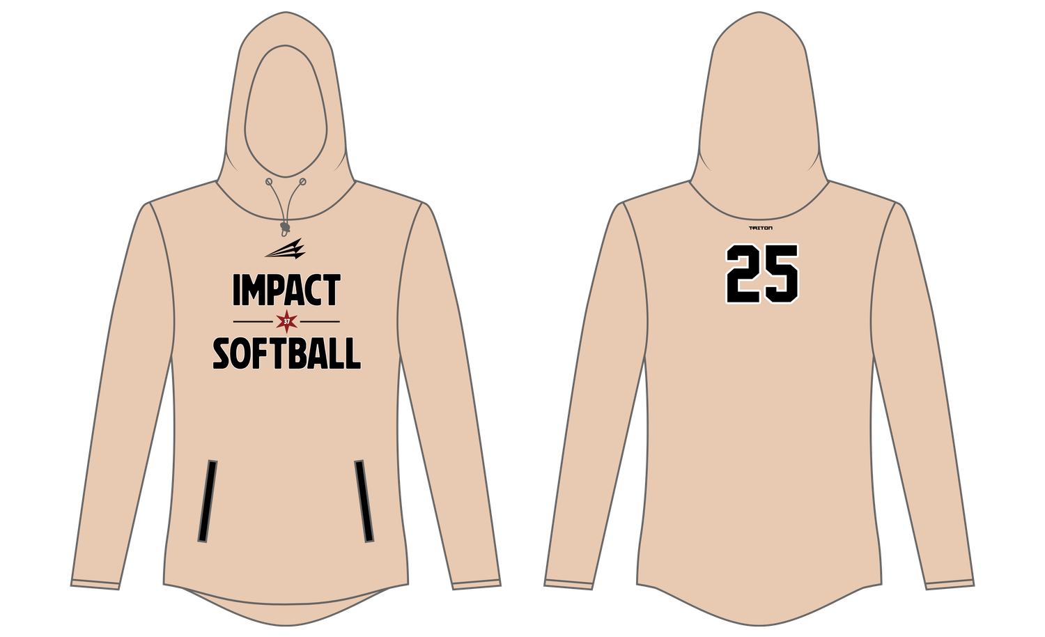Impact Softball (Giangrand) Custom QuadFlex Hoodie #QF3