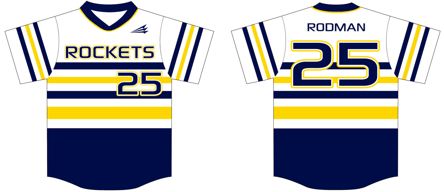 University of Toledo Baseball Club Custom Hexaflex Baseball Jersey Design #1B