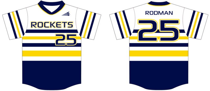 University of Toledo Baseball Club Custom Hexaflex Baseball Jersey Design #1B