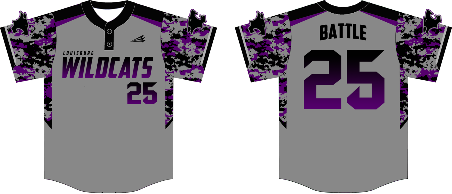 Louisburg Wildcats Custom Baseball Jersey Design #10