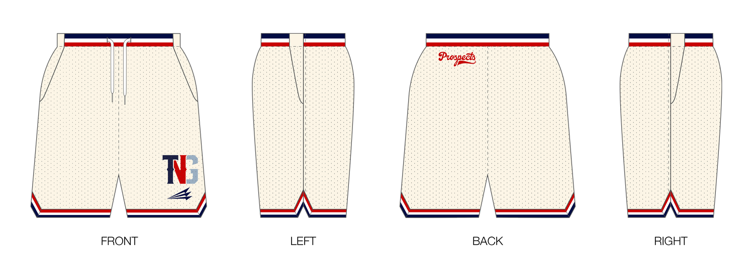 TNG Prospects Custom Retro Mesh Shorts #MS2