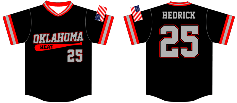 Oklahoma Heat Custom Baseball Jersey #6