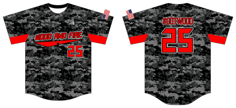 Wood and Fire Custom NanoDri Baseball Jersey #J2D