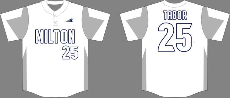 Milton Academy Baseball Custom Baseball Jersey Design #1