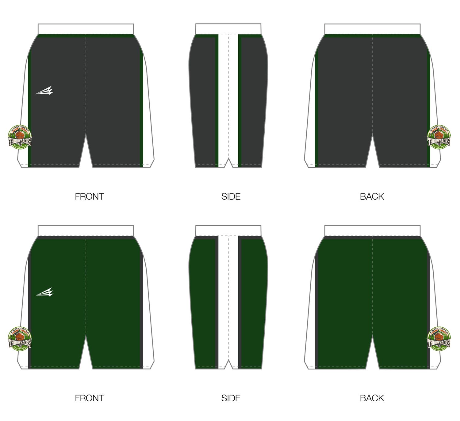Hickey Court Custom Reversible HexaFlex Basketball Shorts #BS2C, BS2D